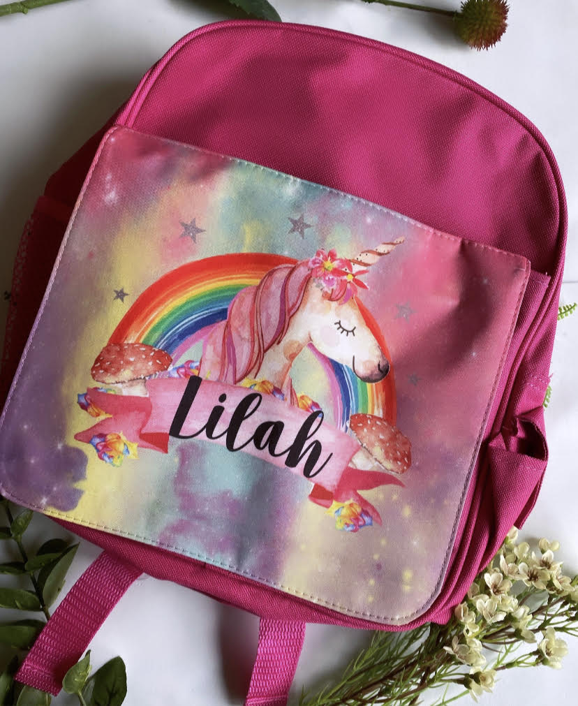 Personalised clearance unicorn backpack